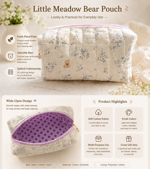 Little Meadow Bear Pouch