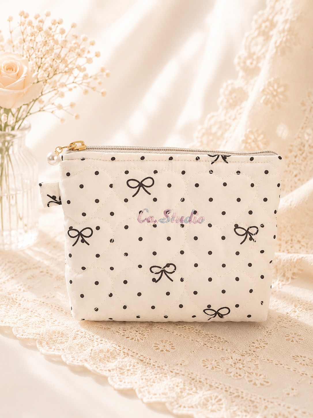 Midnight Ribbon Pouch - Medium