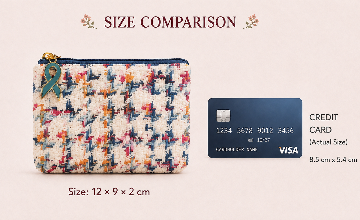 Blush Noir Tweed Pouch